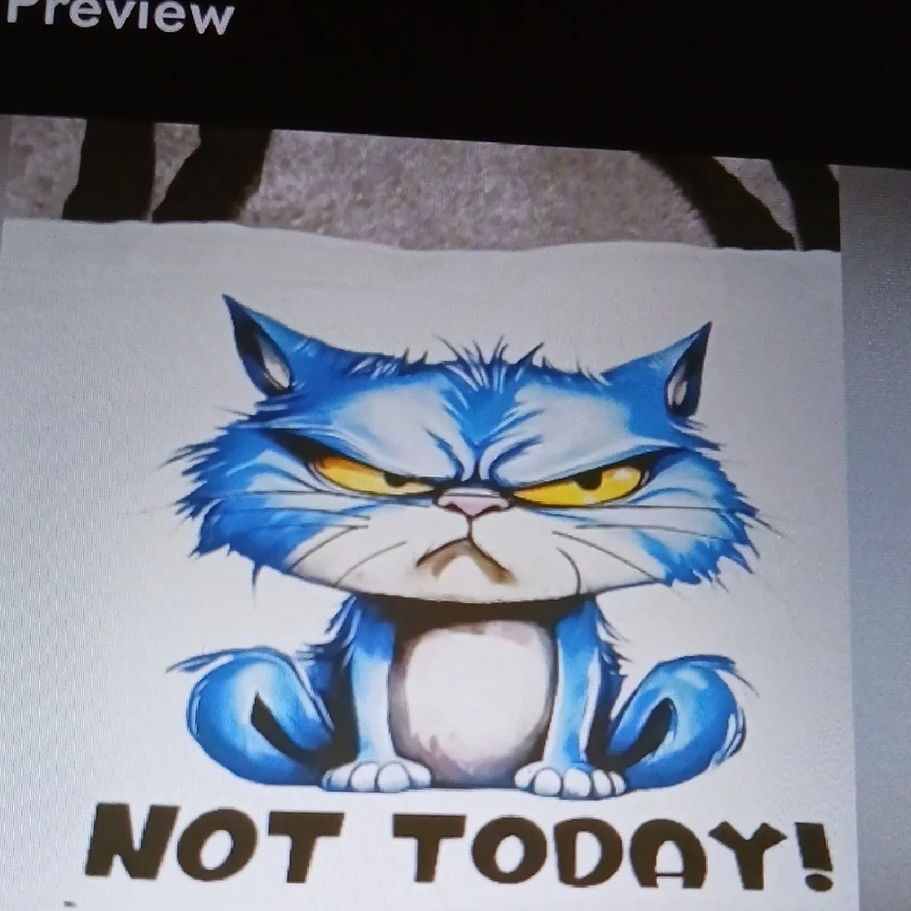 Blue Grumpy Cat Print Pet Bag